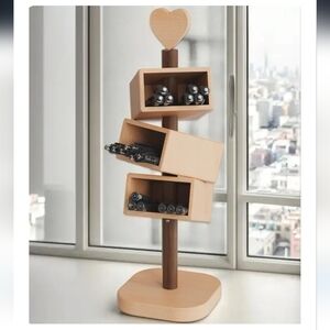 Rotating Wooden Pen Organizer